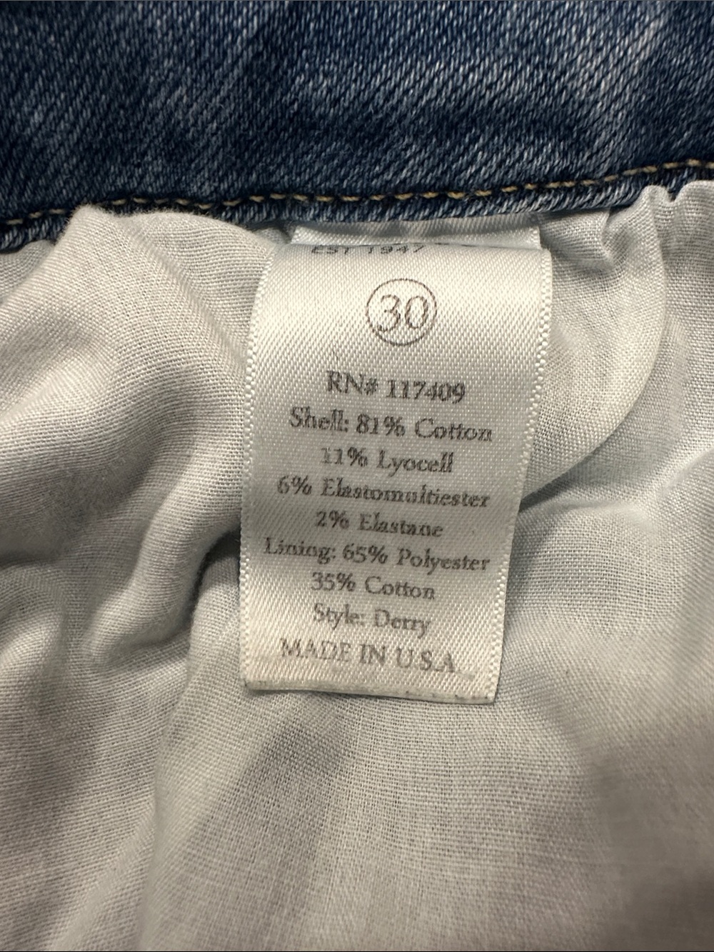 Frank & Eileen Light Blue Cropped Derry Jeans - Picture 6 of 8